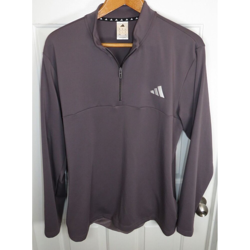 Adidas Men's 1/4 Zip Performance Pullover Gray Size XL Regular Fit NWOT